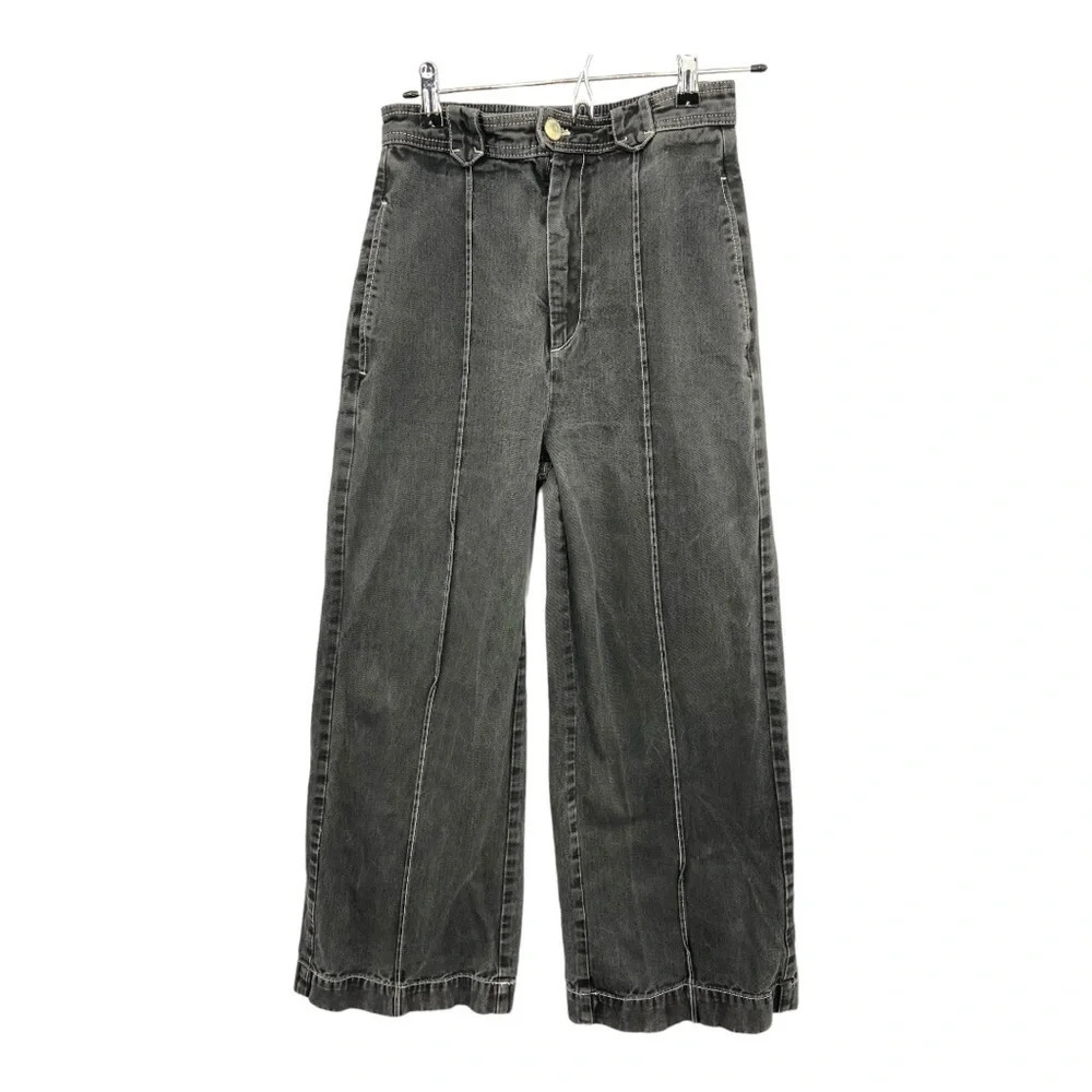 Urban Outfitters BDG Y2K High Rise Wide Leg Black Wash Denim Jeans Pants size 26